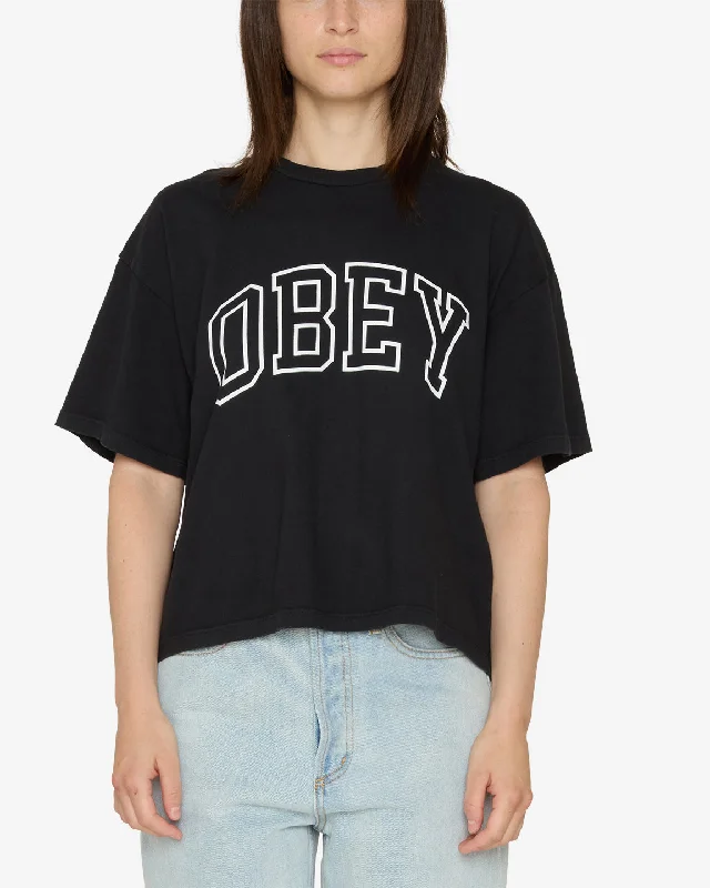 COLLEGIATE OBEY RAEGAN T-SHIRT Mesh Blend Leather Blend Suede Blend