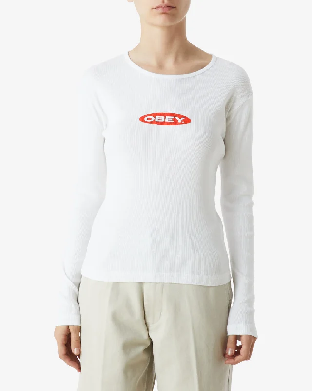 OVAL LS EMILY T-SHIRT Terry Blend Velvet Blend Canvas Blend