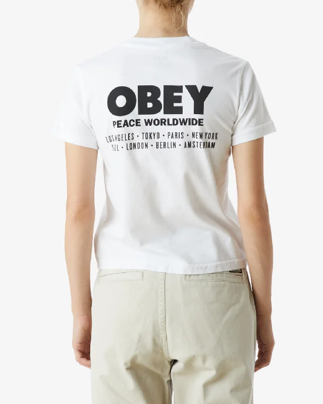 PEACE WORLDWIDE KAYLIN T-SHIRT Terry Blend Velvet Blend Canvas Blend
