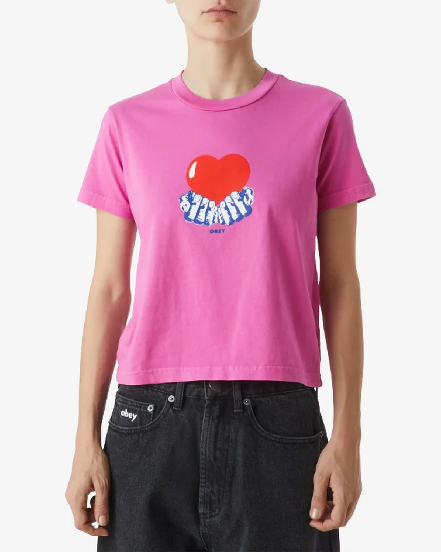 PURE LOVE KAYLIN T-SHIRT Ribbed Striped Patterned