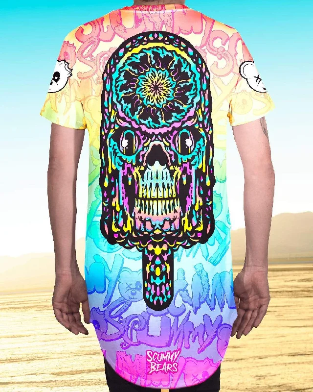 Unicorn Twist Popsiskull Long Tee - Rainbow