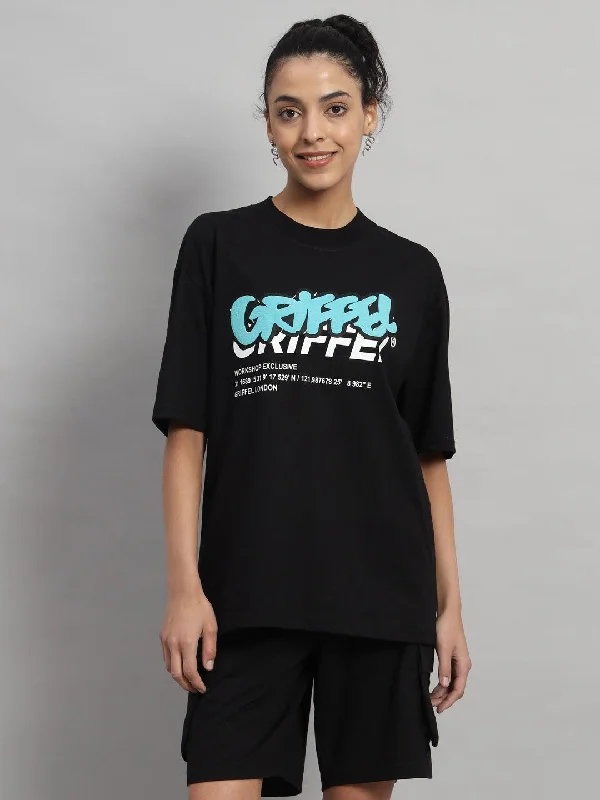 PUFF LOGO Oversized T-shirt Embroidered Appliqued Beaded
