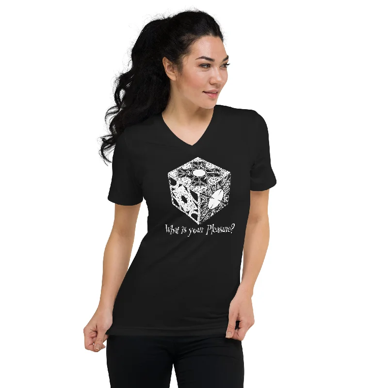 Puzzle Box - What is your Pleasure? Women’s Short Sleeve V-Neck T-Shirt