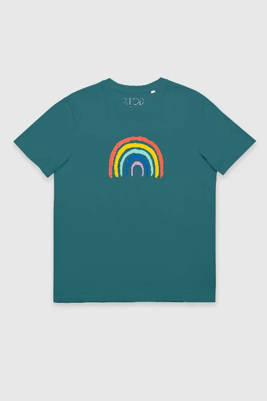 Stargazer Rainbow T-Shirt Collared Crew Neck Turtle Neck