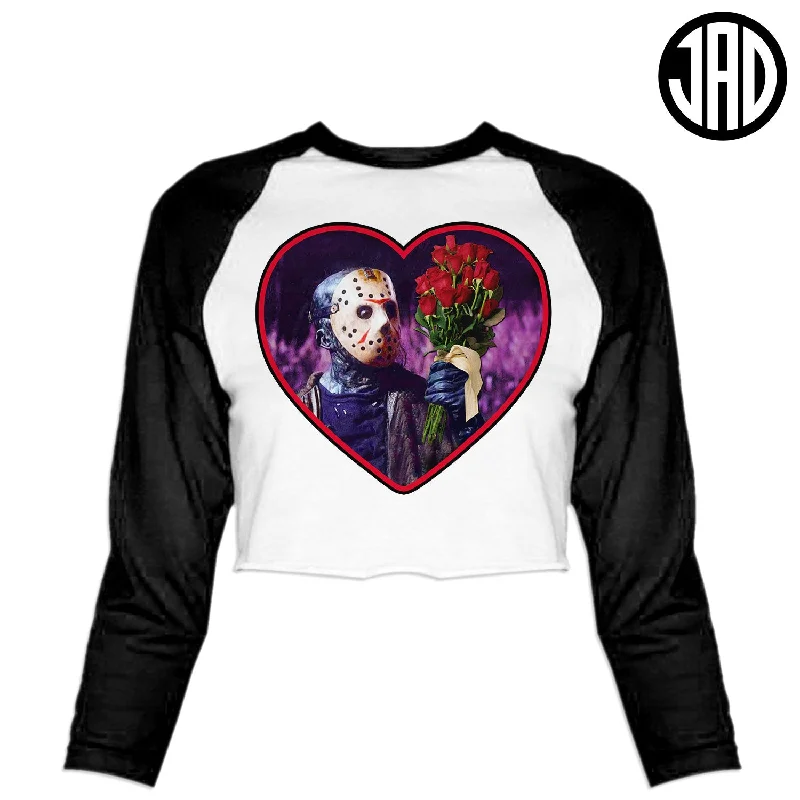 Roses are Red, You are Dead - Women's Cropped Baseball Tee