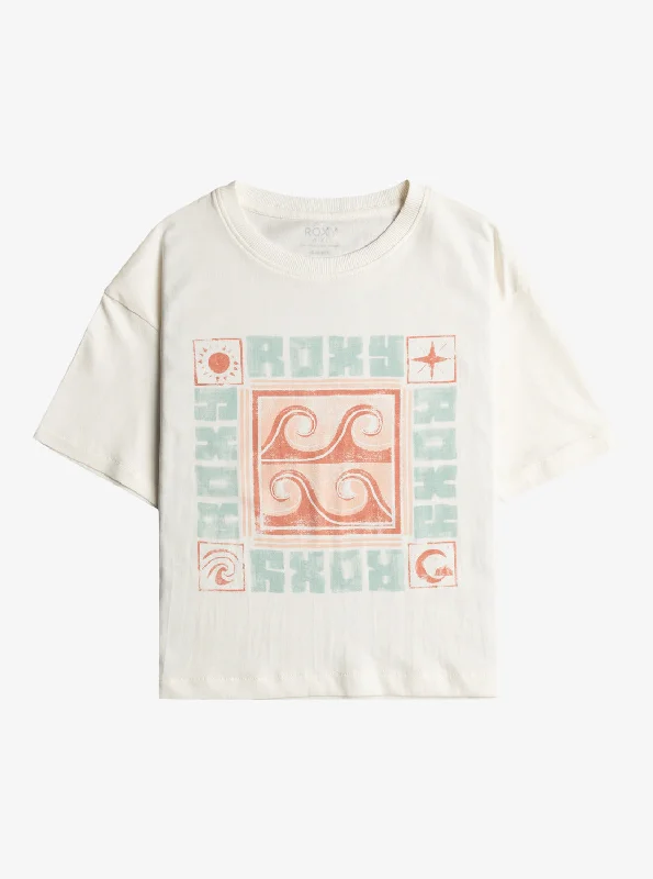 Roxy Girls Sun For All Seasons T-shirt - White Welt Pockets Slit Pockets Flap Pockets Roxy Girls Sun For All Seasons T-shirt - White Welt Pockets Slit Pockets Flap Pockets