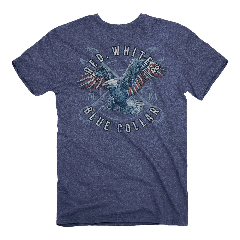 Red, White, and Blue Collar - Eagle T-Shirt Sequined Glittery Shiny
