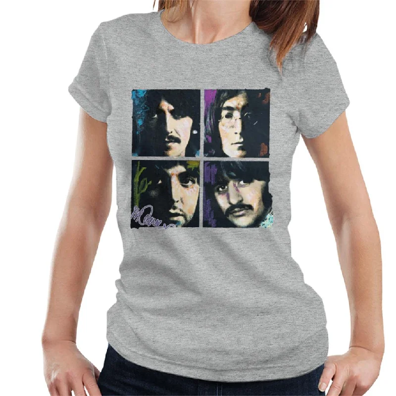 Sidney Maurer Original Portrait Of John Paul George Ringo Beatles Women's T-Shirt