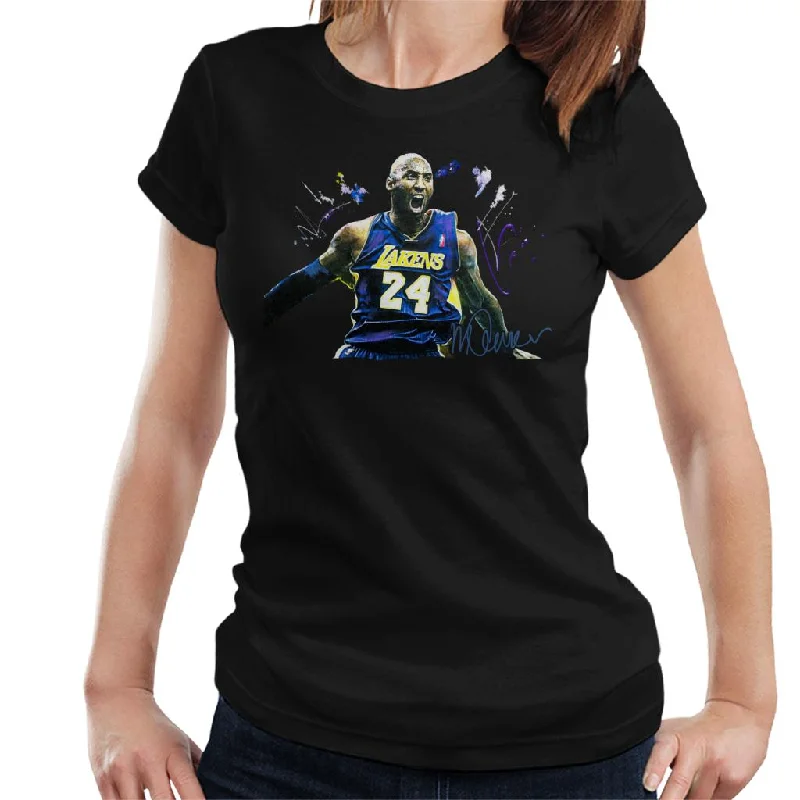 Sidney Maurer Original Portrait Of Kobe Bryant Lakers Jersey Women's T-Shirt