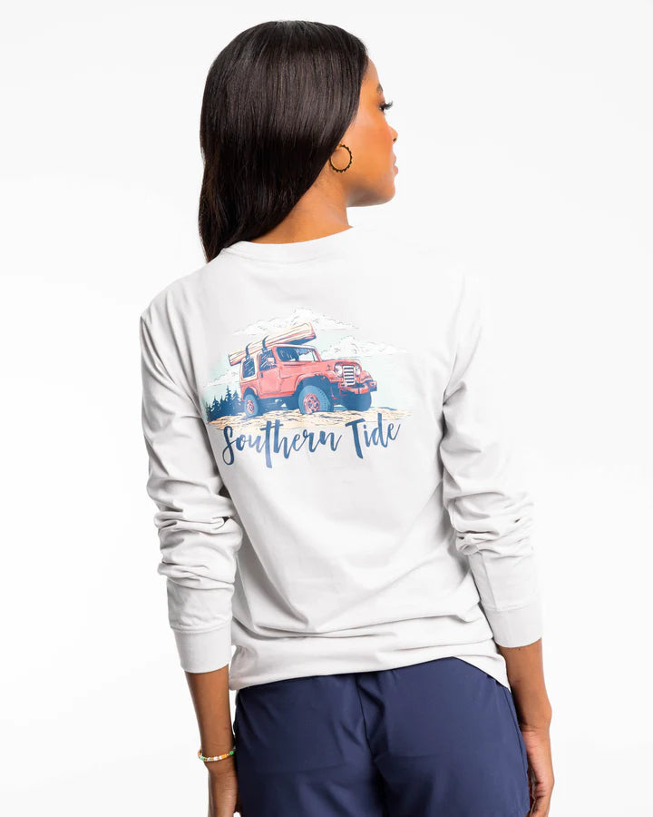 Southern Tide The Lake Awaits Long Sleeve T-Shirt Silver Lake