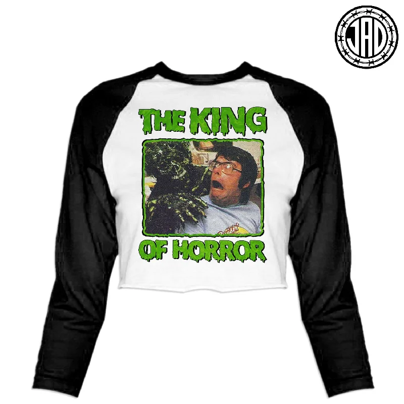 The King - Women's Cropped Baseball Tee