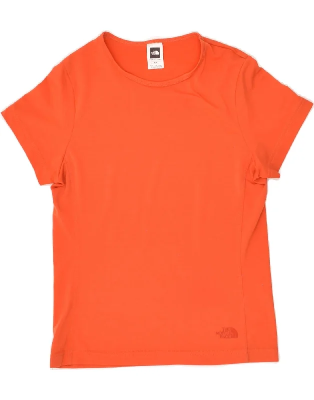 THE NORTH FACE Womens T-Shirt Top UK 12 Medium Orange Knit Fabric Woven Fabric Fleece Fabric THE NORTH FACE Womens T-Shirt Top UK 12 Medium Orange Knit Fabric Woven Fabric Fleece Fabric