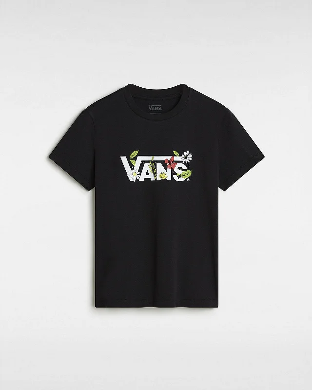 Vans Womens Foliage Crew T-Shirt - Black Rayon Fabric Velvet Fabric Corduroy Fabric