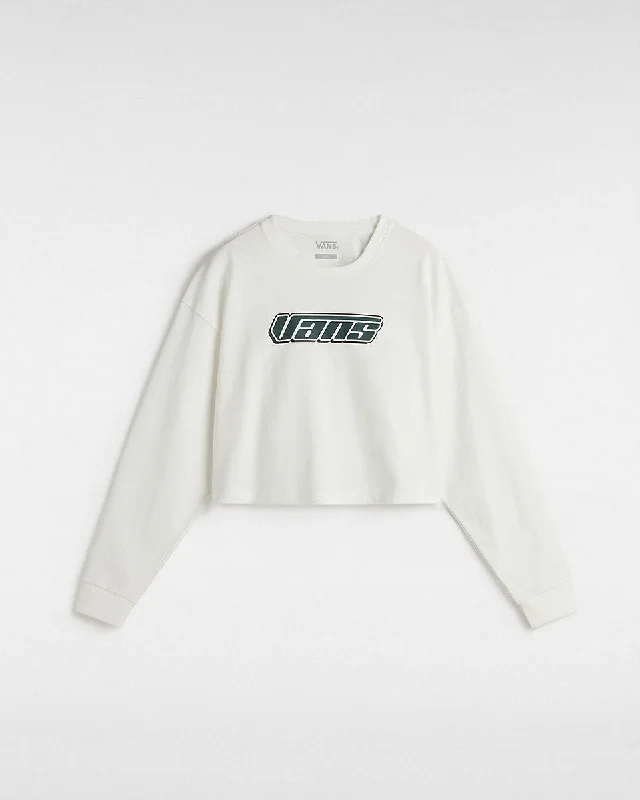 Vans Womens Retro V Hook and Loop Relaxed Long Sleeve Crop T-Shirt - Marshmallow Satin Blend Silk Blend Wool Blend Vans Womens Retro V Hook and Loop Relaxed Long Sleeve Crop T-Shirt - Marshmallow Satin Blend Silk Blend Wool Blend