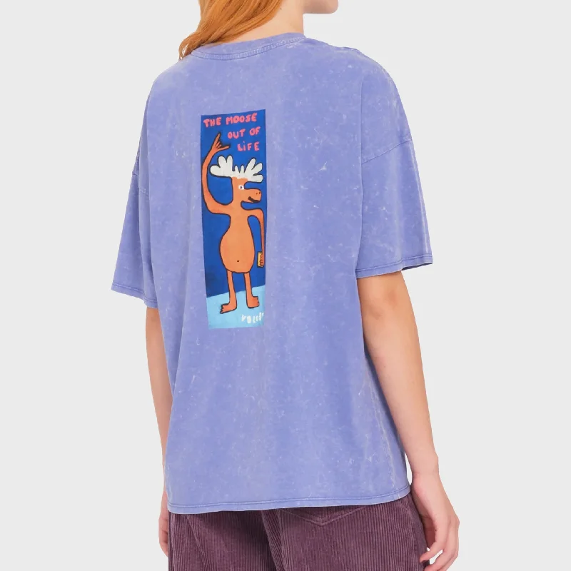 Volcom Womens Voltrip T-Shirt - Ballpoint Blue Lace Blend Ribbed Blend Corduroy Blend Volcom Womens Voltrip T-Shirt - Ballpoint Blue Lace Blend Ribbed Blend Corduroy Blend