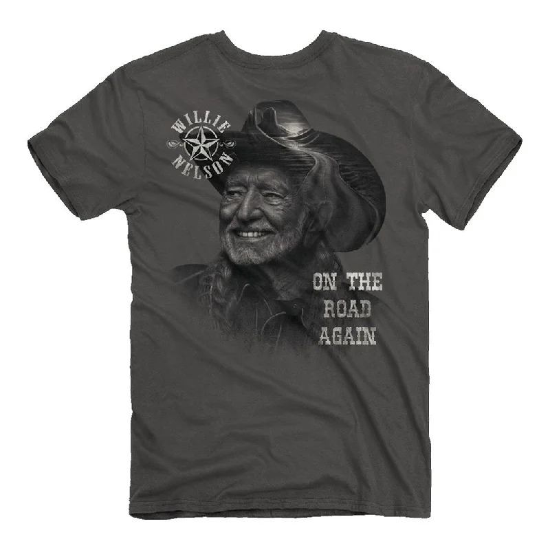 Willie Nelson - On the Road Again T-Shirt Anti-Pilling Machine Wash Handmade