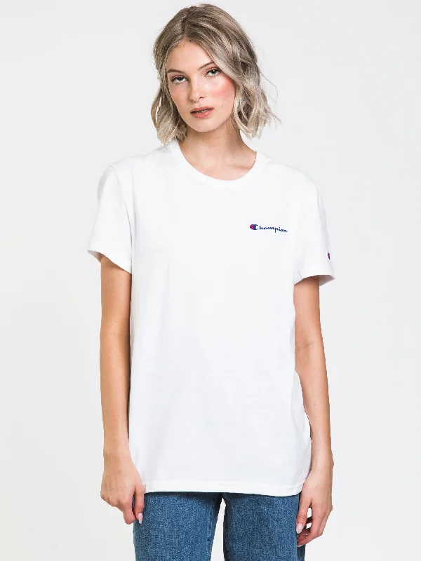 CHAMPION BOYFRIEND SCRIPT T-SHIRT  - CLEARANCE Anti-Pilling Machine Wash Handmade