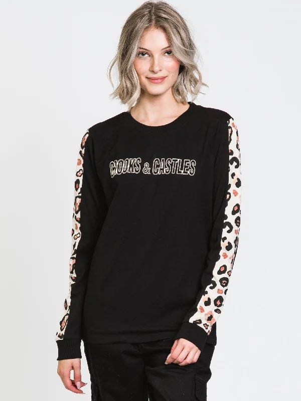 CROOKS & CASTLES CHEETAH C&S LONG SLEEVE TEE  - CLEARANCE Elasticated Padded Insulated