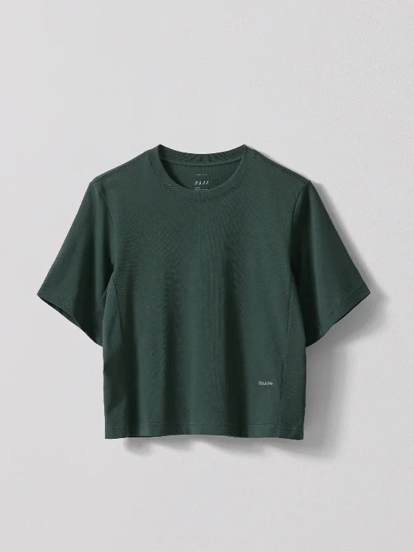 Women's Essentials Tee Collared T-Shirt Boat Neck A-Line