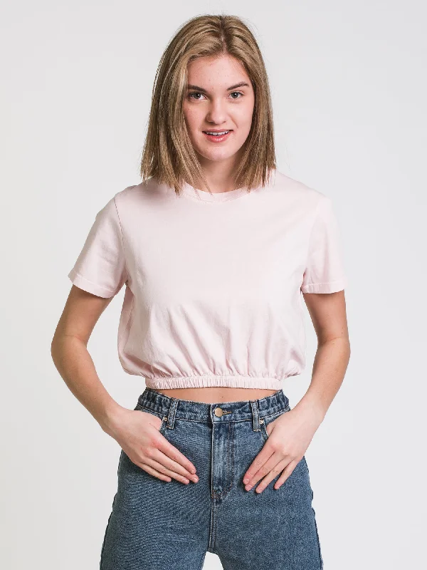 HARLOW MONICA ELASTIC TEE - CLEARANCE Fitted T-Shirt Seamless Stretchy