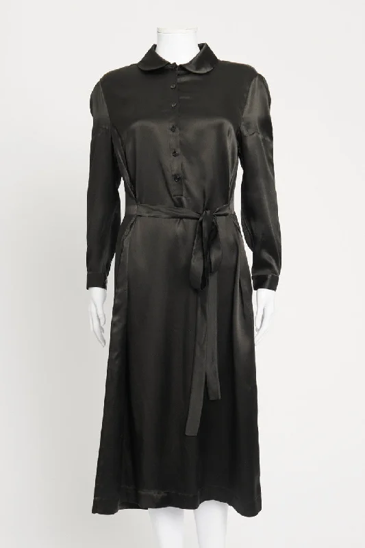 Black Silk Full Length Preowned Dress