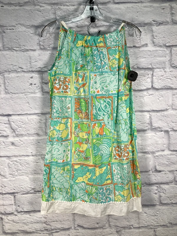 Dress Designer By Lilly Pulitzer In Blue & Green, Size: M