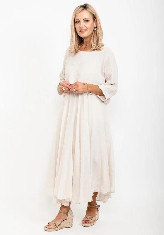 Seventy1 One Size Two Piece Dress & Top, Beige