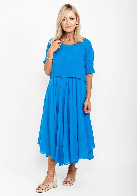 Seventy1 One Size Two Piece Dress & Top, Blue