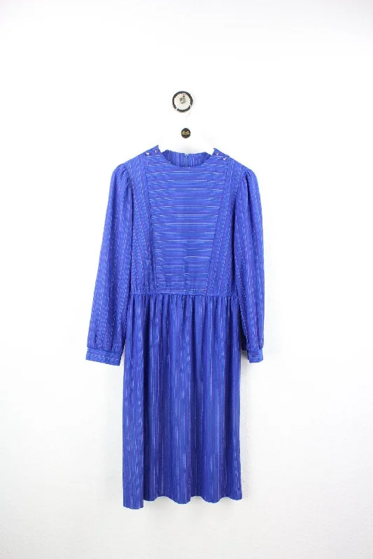 Vintage Blue Stripes Dress (M)