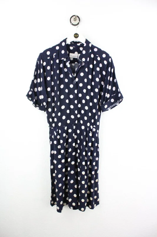 Vintage Dot Dress ( L )