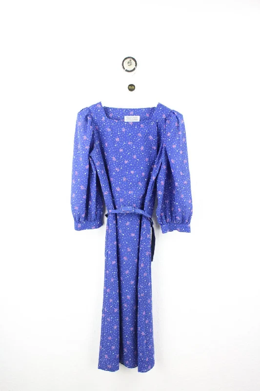Vintage Flower Dots Dress (S)