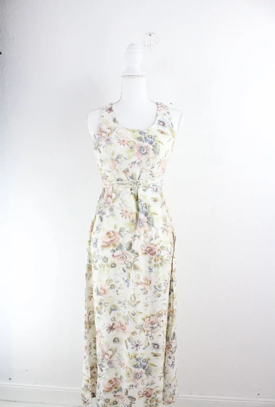 Vintage Long Flower Dress (S)