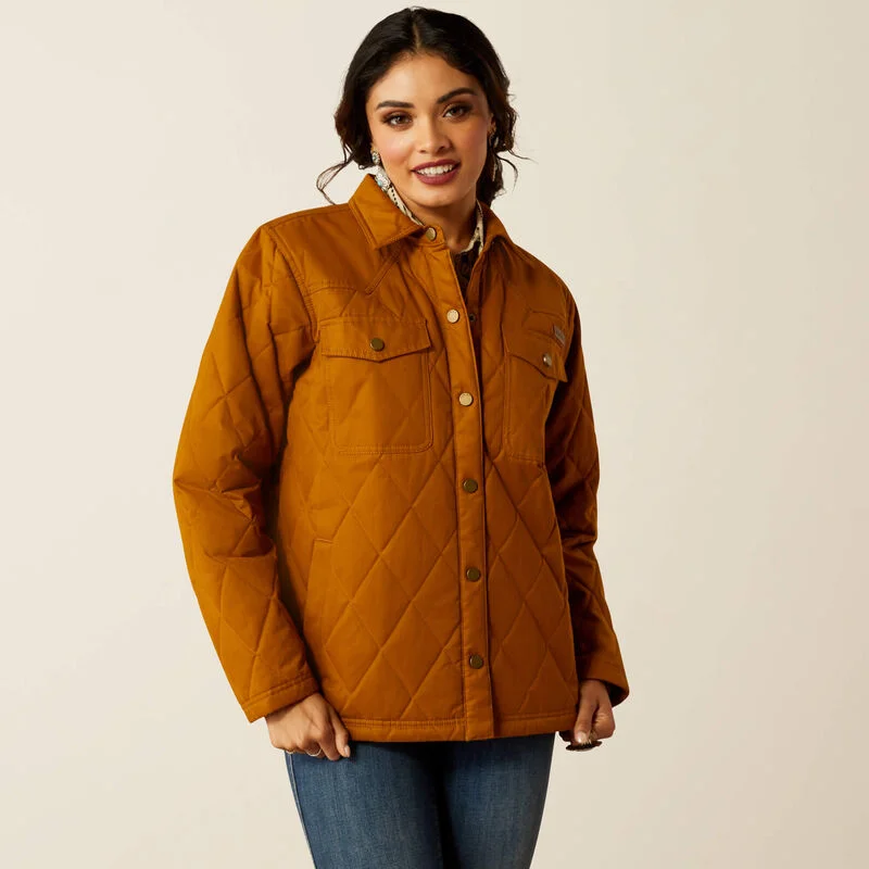 Ariat Women's Grizzly Quilted Barn Jacket Jacket Blazer Coat