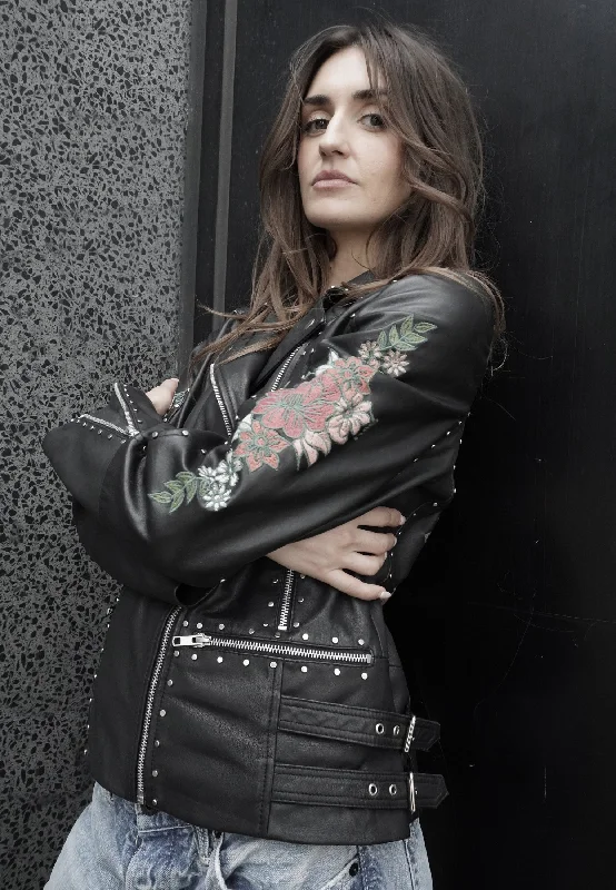 AURORA JACKET BLACK Ribbed Jacket Pleated Jacket Ruffled Jacket