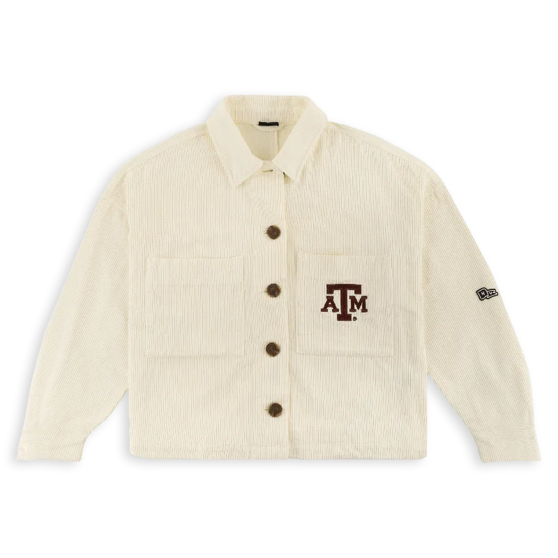 Texas A&M Cropped Corded Jacket Snapped Jacket Toggled Jacket Drawstring Jacket
