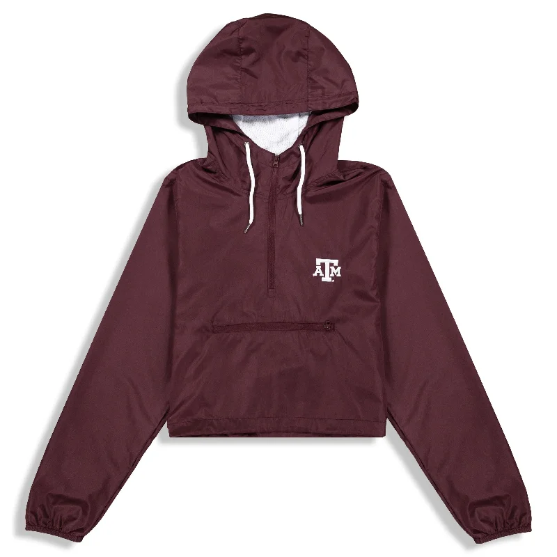 Cropped 1/4 Rain Jacket Tiered Jacket Buttoned Jacket Zippered Jacket