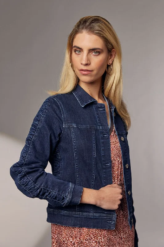 Daisy Jacket | Dark Wash Elasticated Jacket Padded Jacket Insulated Jacket