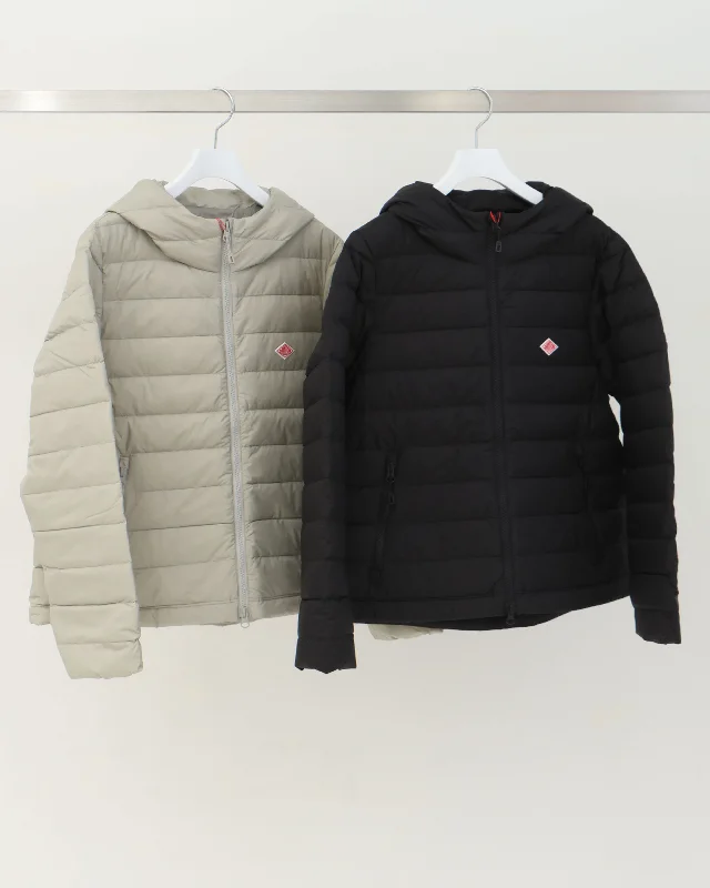 MIDDLE DOWN HOODED JACKET Satin Jacket Silk Jacket Chiffon Jacket