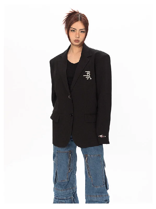 Embroidered Casual Suit Jacket Appliqued Jacket Beaded Jacket Sequined Jacket