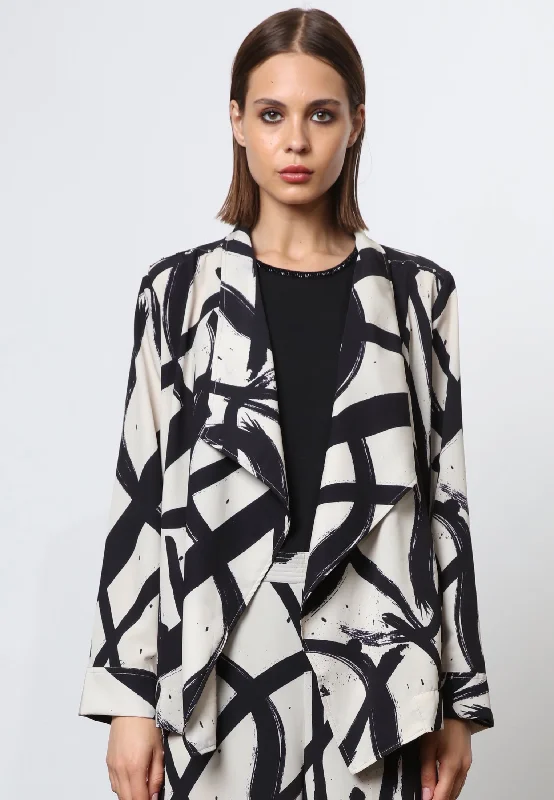 FIX JACKET TAUPE Striped Jacket Polka Dot Jacket Floral Jacket