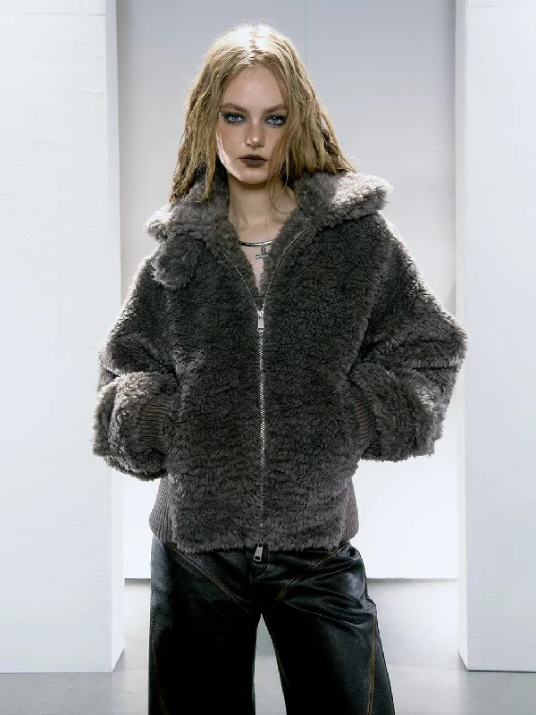 Luxurious Cozy Fleece Outerwear Jacket Satin Jacket Silk Jacket Chiffon Jacket