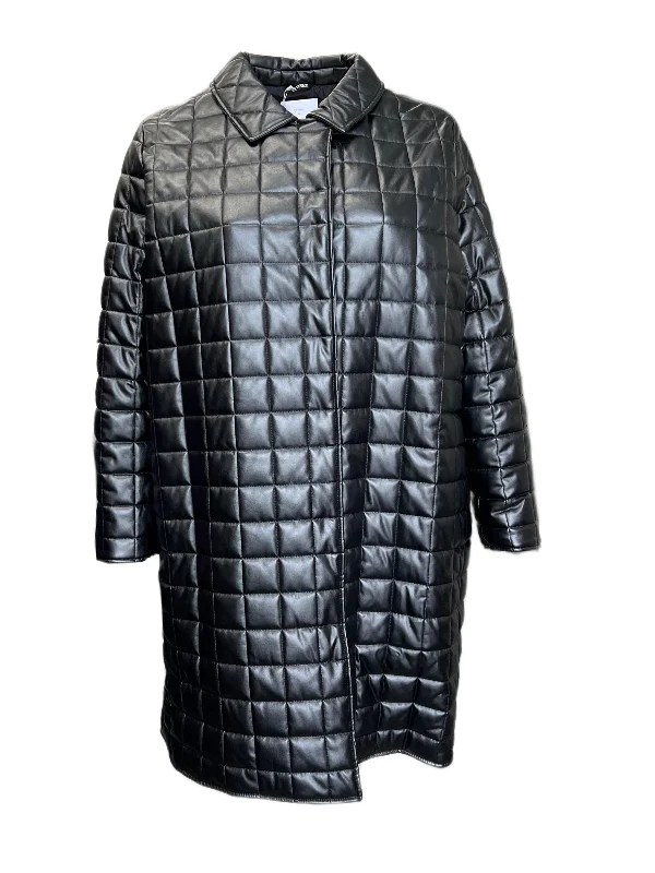 Marina Rinaldi Women's Black Sequoia Quilted Jacket NWT Welt Pockets Slit Pockets Flap Pockets Marina Rinaldi Women's Black Sequoia Quilted Jacket NWT Welt Pockets Slit Pockets Flap Pockets