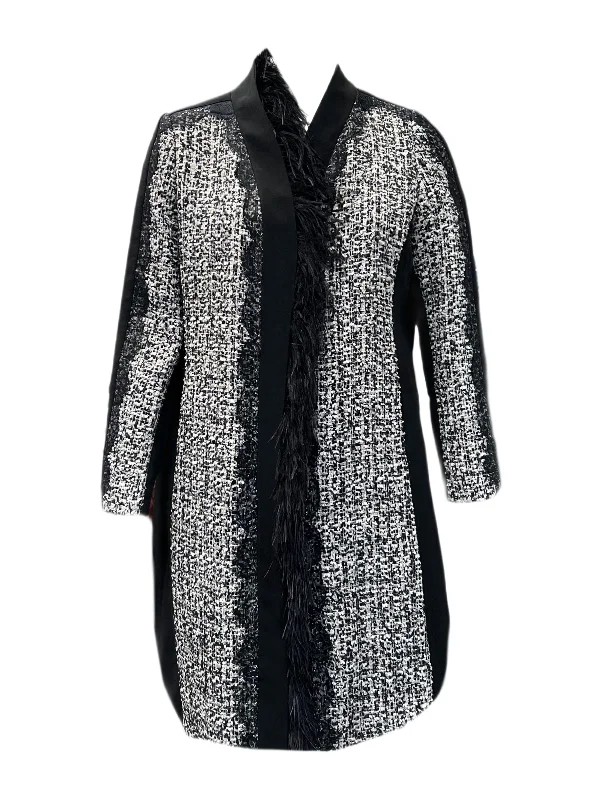 Marina Rinaldi Women's Black Tarsia Jacket NWT Stand-Up Collar Roll-Neck Collar Turtle Neck Marina Rinaldi Women's Black Tarsia Jacket NWT Stand-Up Collar Roll-Neck Collar Turtle Neck
