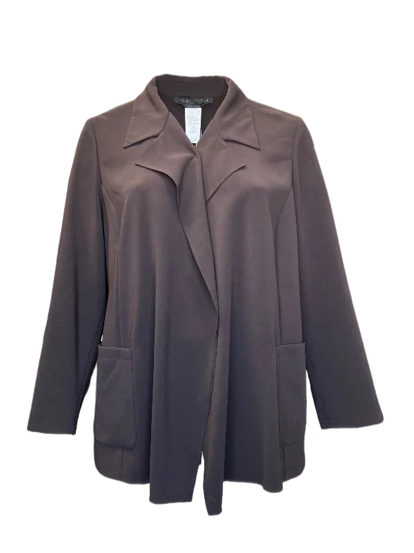 Marina Rinaldi Women's Brown Carnet Jacket NWT Embroidered Jacket Appliqued Jacket Beaded Jacket Marina Rinaldi Women's Brown Carnet Jacket NWT Embroidered Jacket Appliqued Jacket Beaded Jacket
