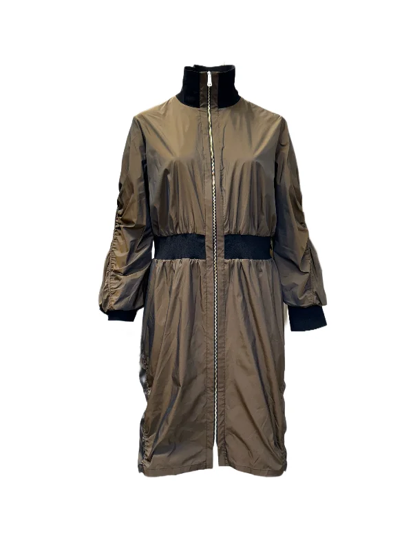 Marina Rinaldi Women's Brown Depliant Zipper Closure Jacket NWT Rayon Fabric Velvet Fabric Corduroy Fabric Marina Rinaldi Women's Brown Depliant Zipper Closure Jacket NWT Rayon Fabric Velvet Fabric Corduroy Fabric