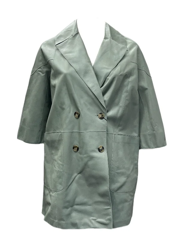 Marina Rinaldi Women's Green Eclisse Sheepskin Jacket NWT Zippered Jacket Buttoned Jacket Snapped Jacket Marina Rinaldi Women's Green Eclisse Sheepskin Jacket NWT Zippered Jacket Buttoned Jacket Snapped Jacket