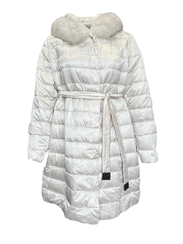 Marina Rinaldi Women's Ivory Larice Quilted Jacket NWT Wool Fabric Cashmere Fabric Tweed Fabric Marina Rinaldi Women's Ivory Larice Quilted Jacket NWT Wool Fabric Cashmere Fabric Tweed Fabric