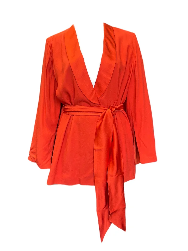 Marina Rinaldi Women's Orange Calla Jacket NWT Toggled Jacket Drawstring Jacket Belted Jacket Marina Rinaldi Women's Orange Calla Jacket NWT Toggled Jacket Drawstring Jacket Belted Jacket