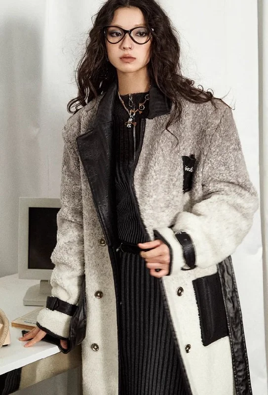 Ombre Waist Belt Cotton Wool Jacket Mesh Jacket Canvas Jacket Denim Jacket