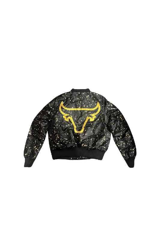 Original Deluxe | Womens Slim Fit Bomber Jacket (Gold) Wool Jacket Cashmere Jacket Tweed Jacket Original Deluxe | Womens Slim Fit Bomber Jacket (Gold) Wool Jacket Cashmere Jacket Tweed Jacket